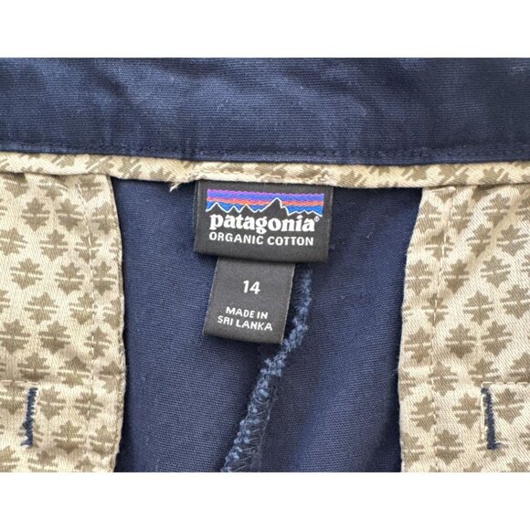 Patagonia Women's Capri Pant Size 14 Navy Blue Organic Cotton pockets high rise - Picture 4 of 10